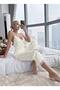 Women's Lace Off-White Ecru Jumpsuit Micro Fabric Lycra