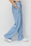 4629 Women's Wide Leg High Waist Viscose Palazzo Trousers Antique Blue - 7