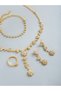 Set of 4 - Rhinestone Necklace, Bracelet, Earrings and Ring - 3