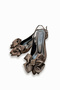 Women's Brown Satin Mid-Heel Stiletto with Bow New Season Hk1091 - 8