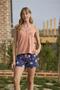 Arias Closet Deniz Yıldızı Patterned and Printed Button-Front "Listen to the Song of the Sea" Shorts Set - 4