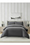 Solid Duvet Cover Set 4-Pcs, Queen Size 200×240cm, Brushed Microfiber,( Without Filler )