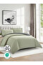 Solid Duvet Cover Set 4-Pcs, Queen Size 200×240cm, Brushed Microfiber,( Without Filler ) - 2