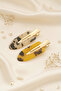 Hair Makeup Skin Care Clip Clamps Brown Leopard Pattern 2-Piece Hairpin Set
