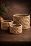 3-Piece Wicker Basket / Multi-Purpose Wicker Basket Set - 2