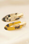 Hair Makeup Skin Care Clip Clamps Brown Leopard Pattern 2-Piece Hairpin Set - 2