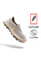 Lightweight Design Men's Laceless Comfortable Beige Linen Shoes - 3