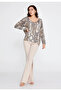 Stylish and trendy Leather print blouse