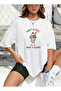 Popular Images Mix Printed Short Sleeve Crew Neck Women's Combed Cotton Tshirt