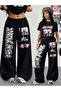 Unisex New York 23 Printed Oversize Tshirt and Baggy Sweatpants - Summer Two-Piece Tracksuit Set