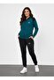 Hooded Green 2-Piece Women's Tracksuit Set - 2