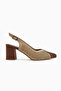 Cassie Genuine Leather Tan Beige Heeled Women's Sandals - 2