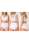 Women's 12-Pack %100 Cotton High Waist Briefs Nude and White - 3