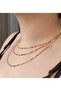 Steel Layered Chain Necklace Gold Color Multiple Chain Trendy Women's Necklace Stylish Model - 4