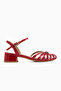 Serry Genuine Leather Red Buckle Women's Sandals - 2