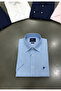 Men's Modern Fit Premium Cotton Short Sleeve Single Pocket Linen Shirt - 6