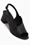 Jannica Genuine Leather Black Heeled Women's Shoes