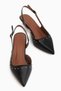 Marica Black Trocley Short Heeled Women's Shoes - 5