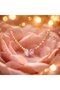 💖 💎   مجموعة قلادات رومانسية وعصرية بتصميم بسيط (قطعتان) - 2
