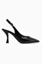 Senja Black Blunt Toe Women's Heeled Shoes - 3