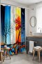 Bathroom Curtain, Seasonal Journey Patterned Shower Curtain, Bathtub Curtain 175X200Cm - 2