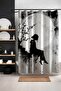 Bathroom Curtain, Loneliness in Moonlight Patterned Shower Curtain, Bathtub Curtain 175X200Cm