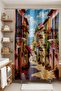 Bathroom Curtain, Floral Terraces Patterned Shower Curtain, Bathtub Curtain 175X200Cm - 2