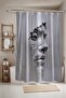 Bathroom Curtain, Silent Mask Patterned Shower Curtain, Bathtub Curtain 175X200Cm - 3