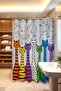 Bathroom Curtain, Cheerful Cats Patterned Shower Curtain, Bathtub Curtain 175X200Cm - 3