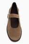 Senta Genuine Leather Mink Suede Buckle Women's Casual Shoes - 3