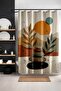 Bathroom Curtain, Sunrise Stones Patterned Shower Curtain, Bathtub Curtain 175X200Cm - 3