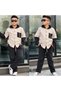 Eid Season Boys' Hooded Shirt-Pants Top and Bottom Lycra 2-Piece Seasonal Stylish Set - 2