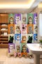 Bathroom Curtain, Cats Patterned Shower Curtain with Scarf, Bathtub Curtain 175X200Cm - 3