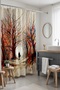 Bathroom Curtain, Road in the Forest Patterned Shower Curtain, Bathtub Curtain 175X200Cm - 2