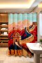 Bathroom Curtain, Colors on the Hill Patterned Shower Curtain, Bathtub Curtain 175X200Cm - 3