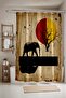 Bathroom Curtain, Safari Breeze Patterned Shower Curtain, Bathtub Curtain 175X200Cm - 3