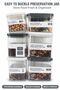 6-Piece Airtight Food Storage Jar Set |Thick Plastic Containers with Sealed Lids | Kitchen Organizer