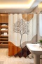 Bathroom Curtain, Calm Forest Pattern Shower Curtain, Bathtub Curtain 175X200Cm - 3