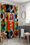 Bathroom Curtain, Dogs with Scarves Patterned Shower Curtain, Bathtub Curtain 175X200Cm - 2