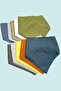100% Cotton 10 Pieces Muslin Collar Bib Double Layer with Two Snaps Tuna Baby Boy (Scarf, Drop) - 3