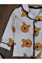 Teddy Bear Printed Unisex Baby and Kids Pajama Set - 3