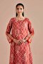 2 Piece - Printed Embroidered Suit - PE 26-216 - 3