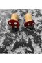 2-Piece Wooden Cork Salt and Pepper Shaker Decorative Set Red - 3