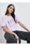 Purple Floral Graphic Print T-Shirt