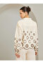 Women white Embroidered Long Sleeve Shirt - 4