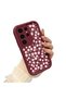 Samsung Galaxy S23 Ultra Compatible Cute Floral Pattern Burgundy Phone Case - Aesthetic and Protective - 2