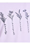 Purple Floral Graphic Print T-Shirt - 5