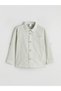 Lcw Kids Green Striped Linen Mixed Boys' Shirt - 2
