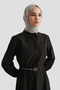 Belt Detailed Cotton Dress Black - 4