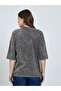 Black Oversized Acid Wash T-Shirt - 5